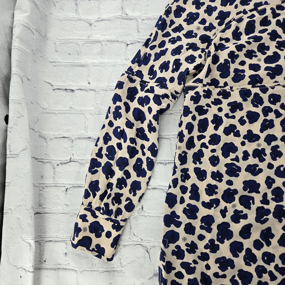 Tory Burch Silk Cheetah Print Long Sleeve Tunic Size 12 - Picture 5 of 11